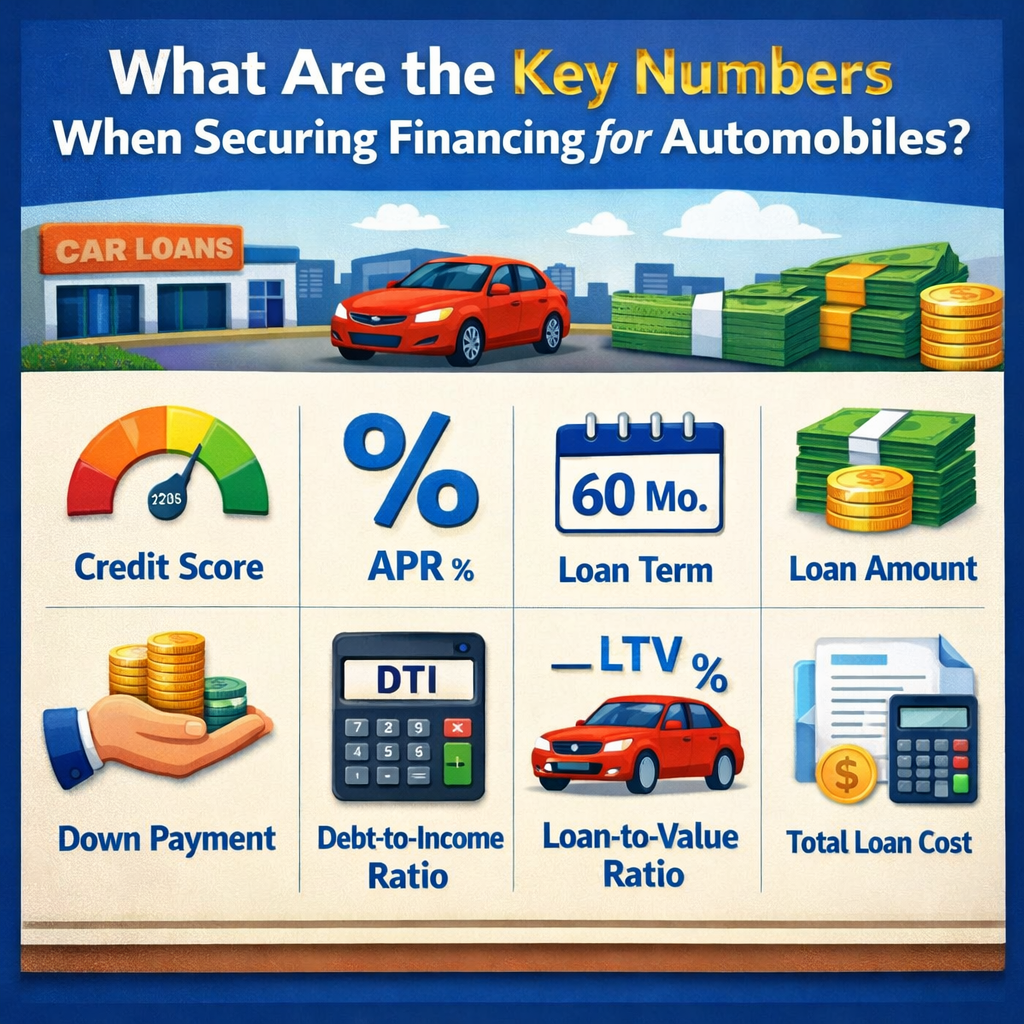What Are the Key Numbers When Securing Financing for Automobiles?
