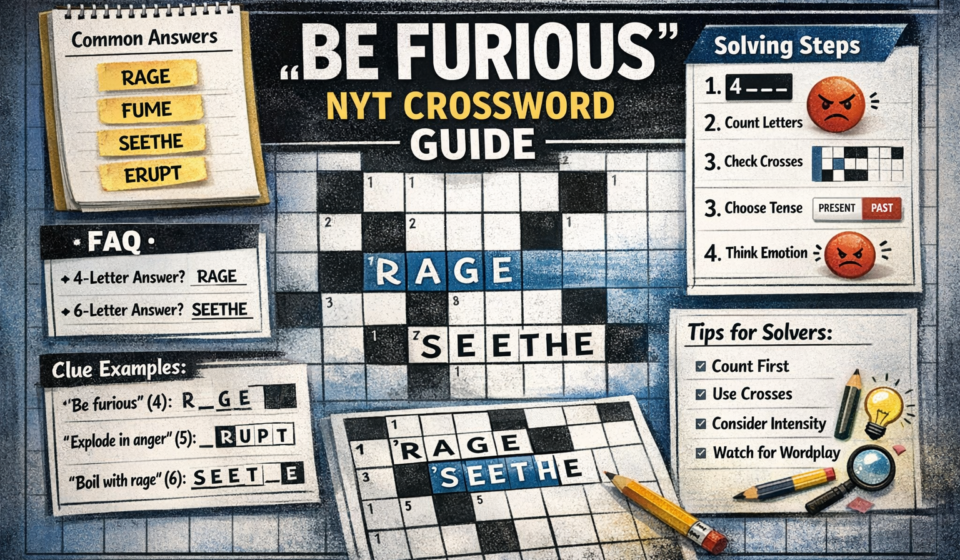 Be Furious NYT Crossword