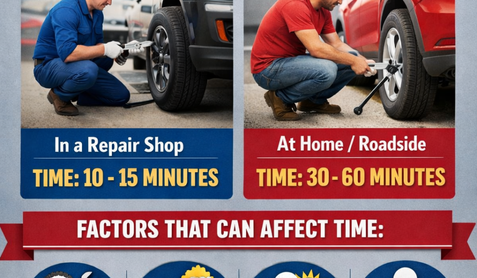how long does it take to change a tire