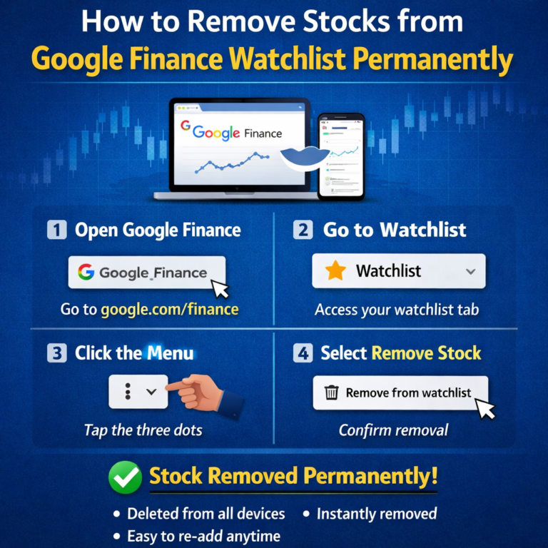How to Remove Stocks from Google Finance Watchlist Permanently