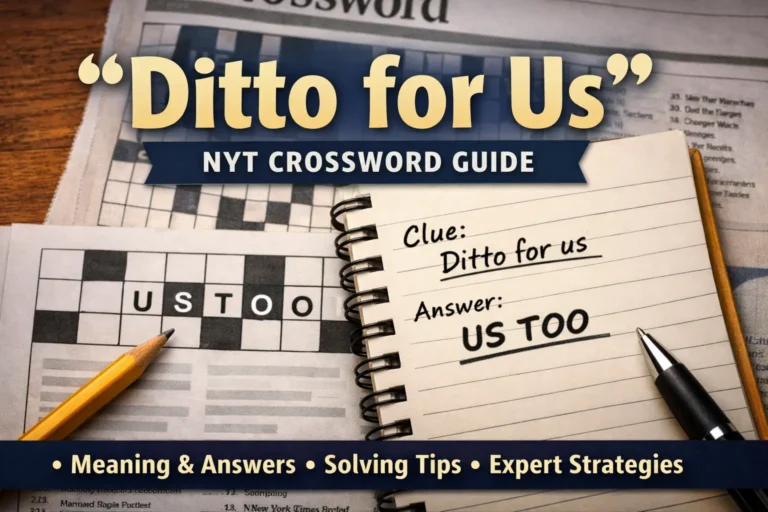 Ditto for Us NYT Crossword