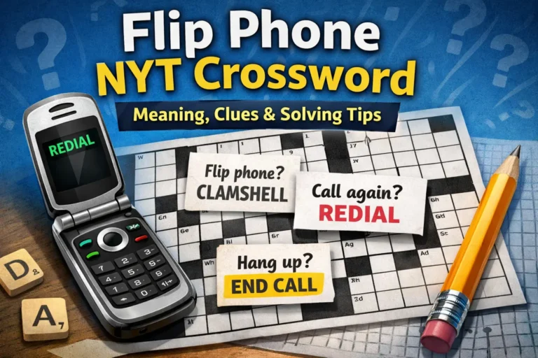 Flip Phone NYT Crossword