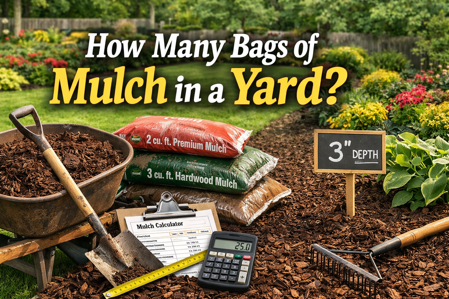 How many bags of mulch in a yard.