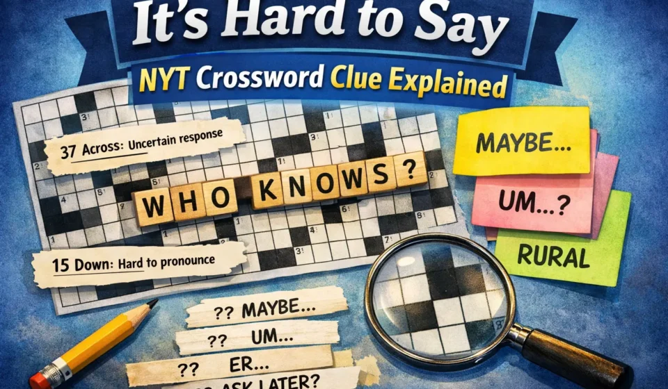 It’s Hard to Say NYT