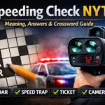 Speeding Check NYT