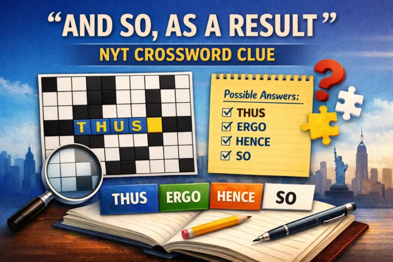 and so as a result nyt crossword