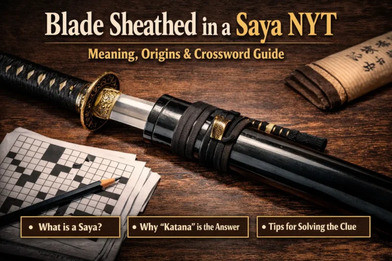 blade sheathed in a saya nyt