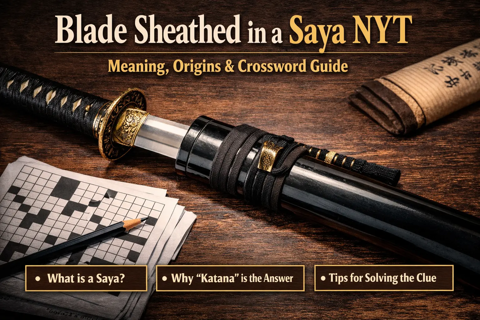 blade sheathed in a saya nyt