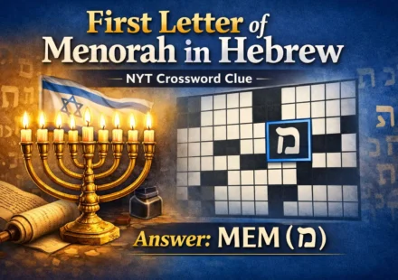 first letter of menorah in hebrew nyt