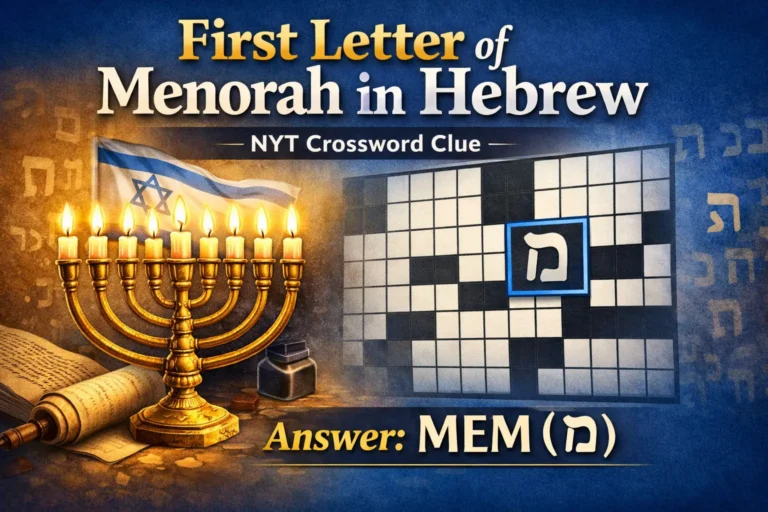 first letter of menorah in hebrew nyt