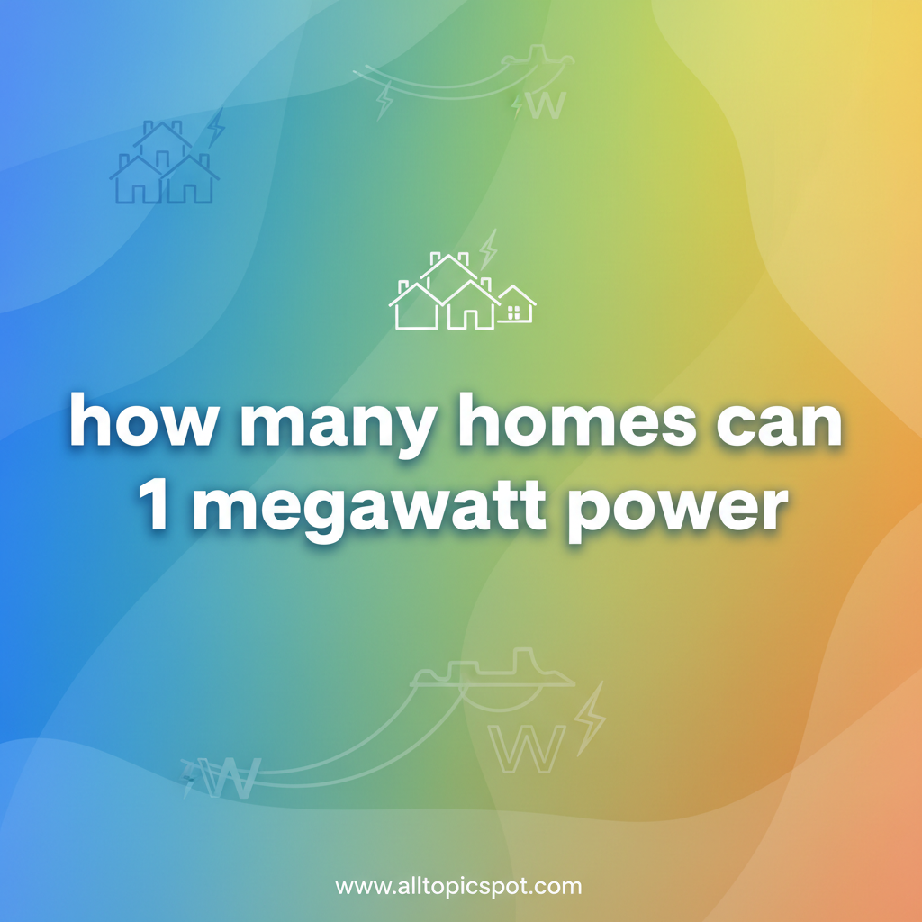 how many homes can 1 megawatt power