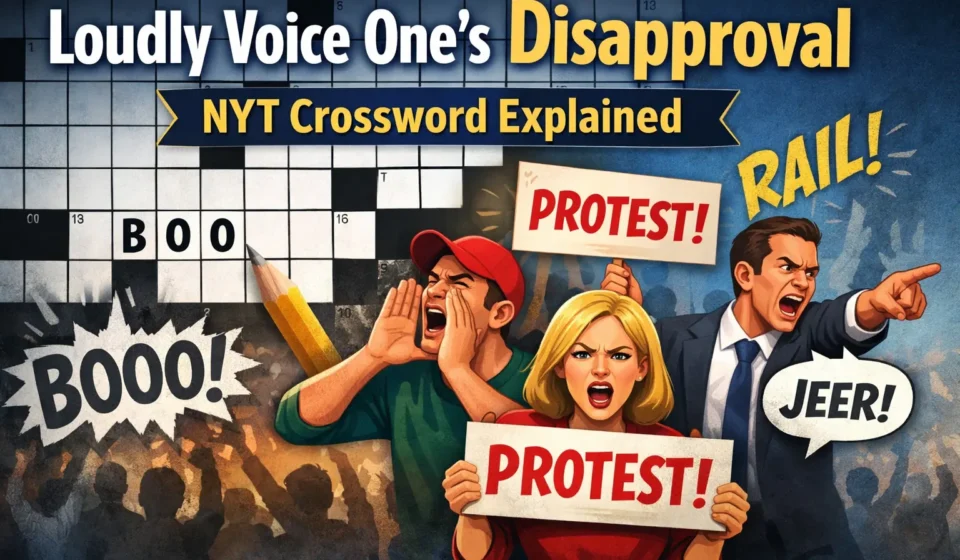 loudly voice one's disapproval nyt