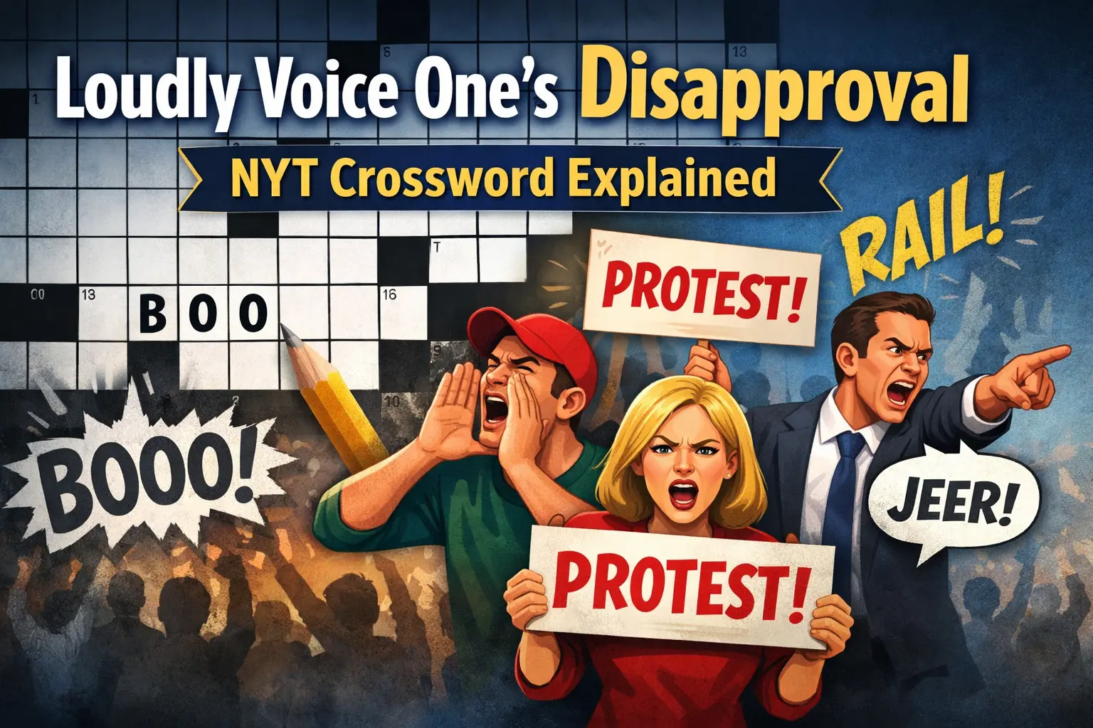 loudly voice one's disapproval nyt