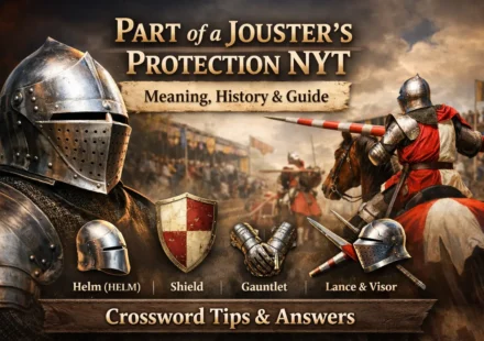 part of a jousters protection nyt