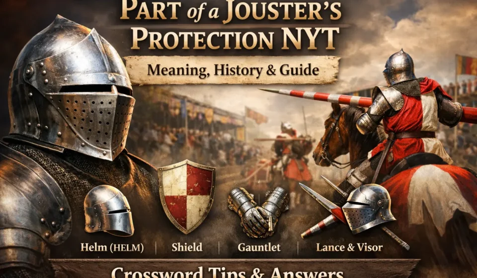 part of a jousters protection nyt
