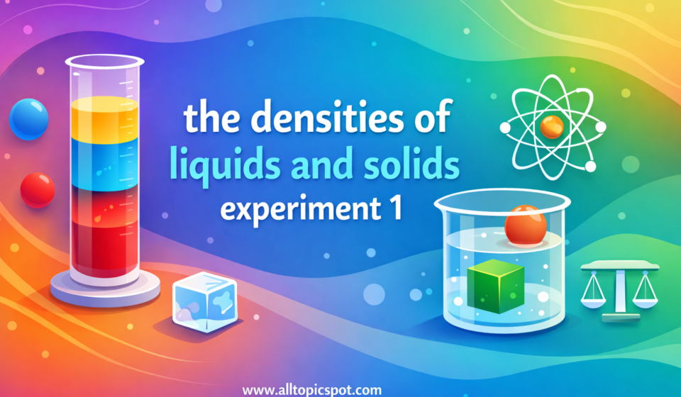 the densities of liquids and solids experiment 1