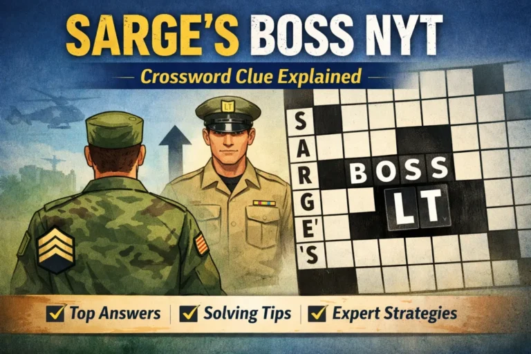 Sarge’s Boss NYT