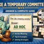 like a temporary committee nyt