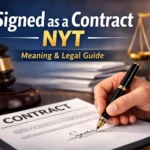 signed as a contract nyt