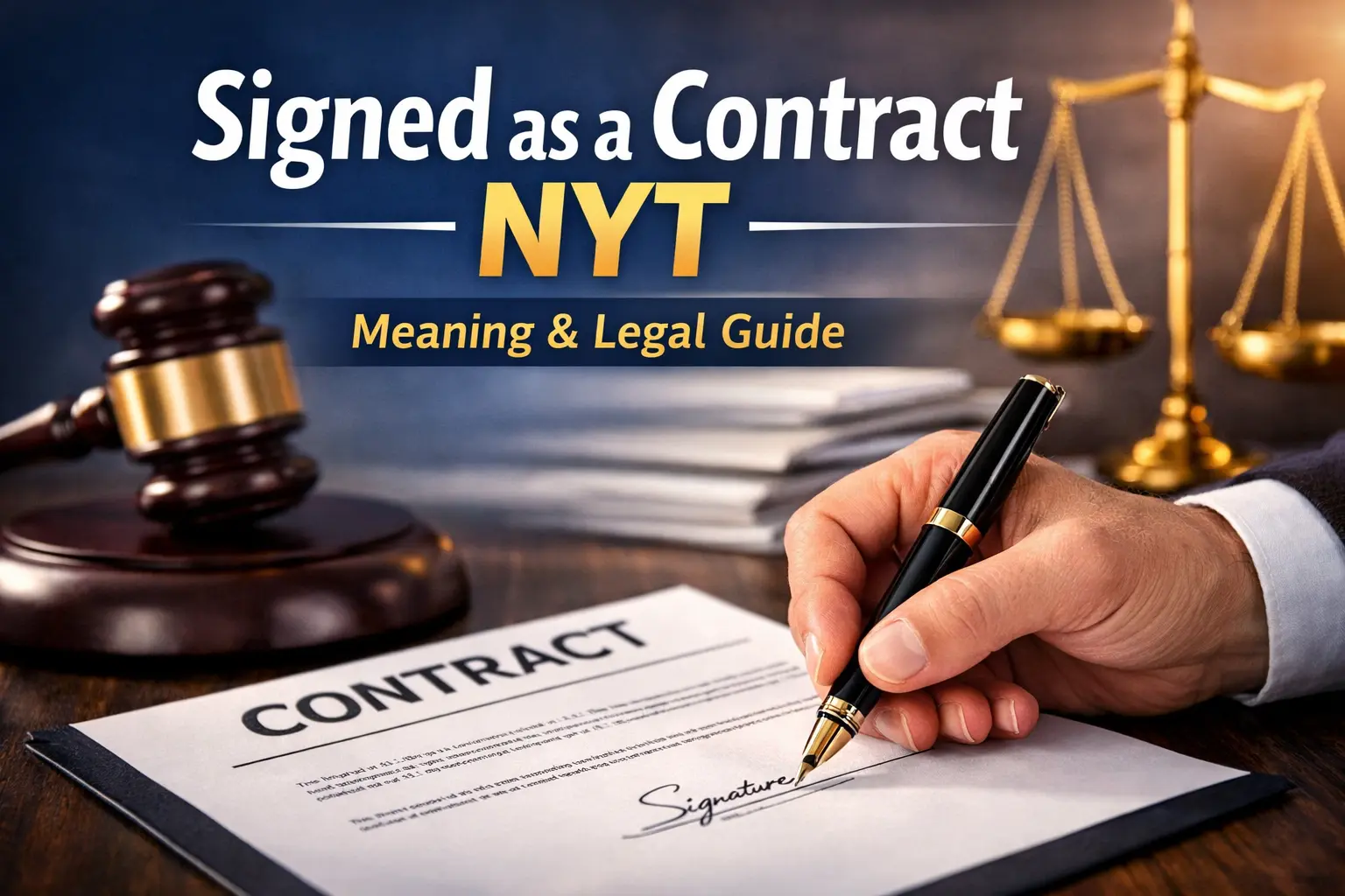 signed as a contract nyt
