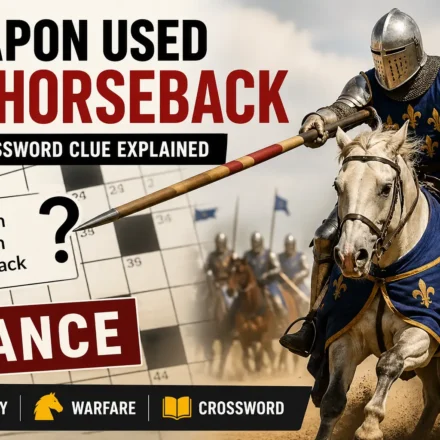 weapon used on horseback nyt