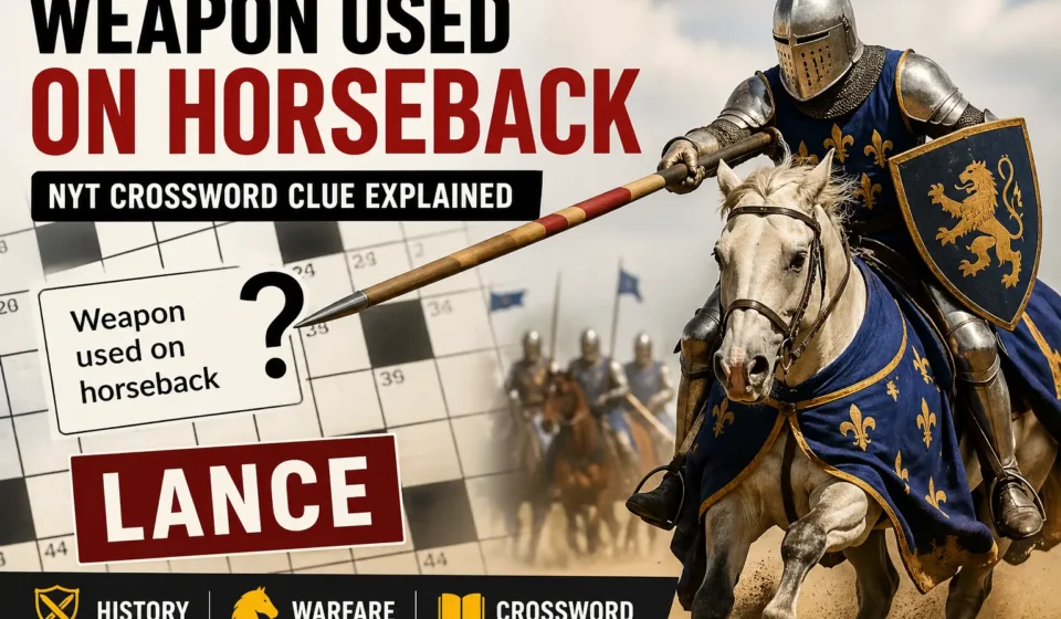 weapon used on horseback nyt