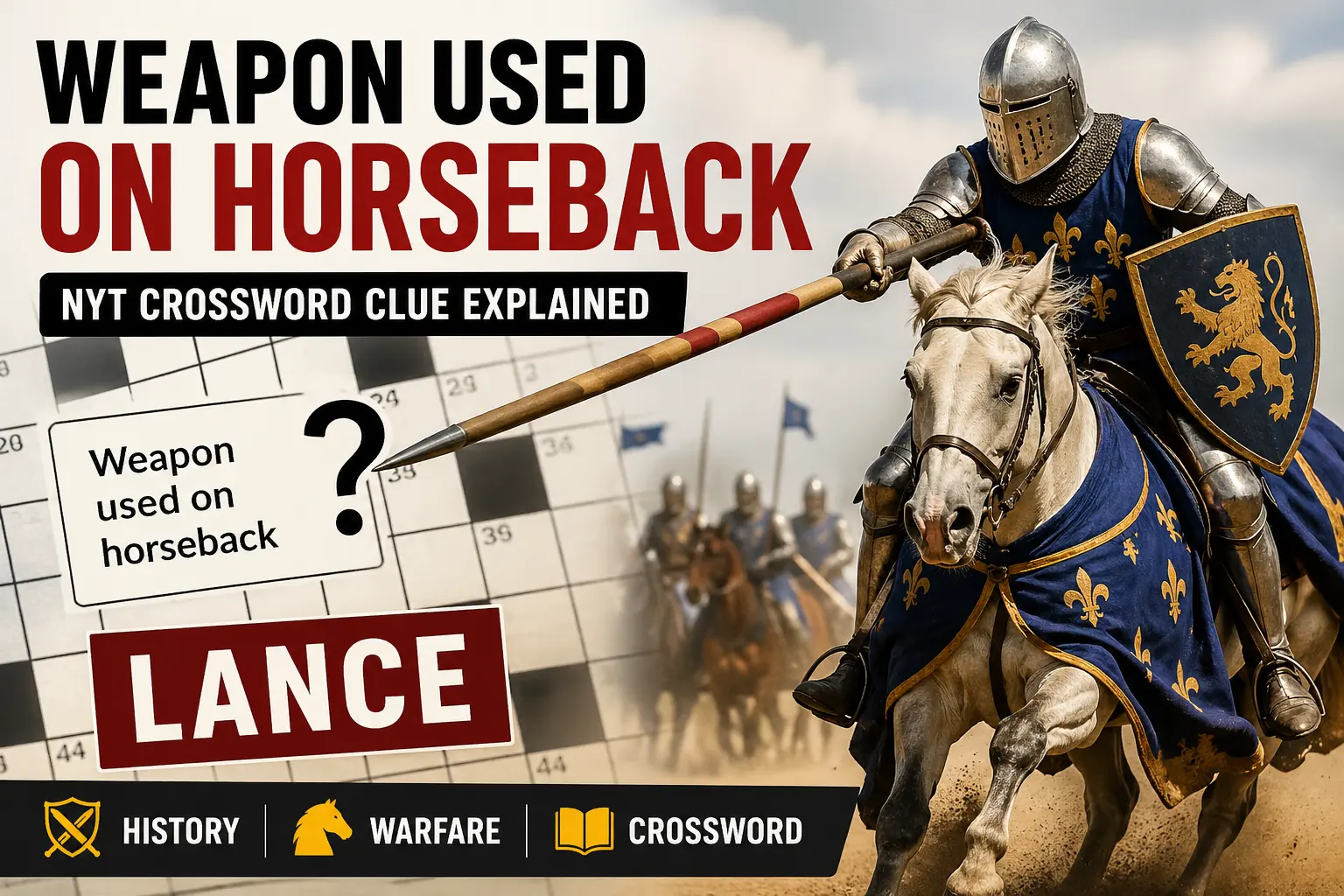 weapon used on horseback nyt