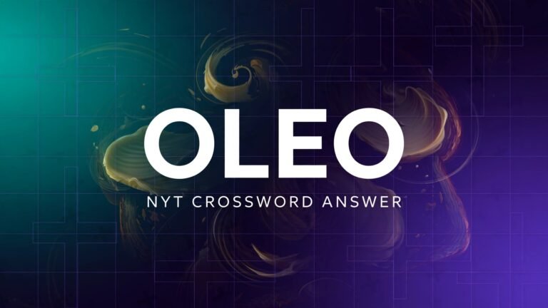 OLEO NYT crossword answer to 'Margarine' clue in crossword tiles
