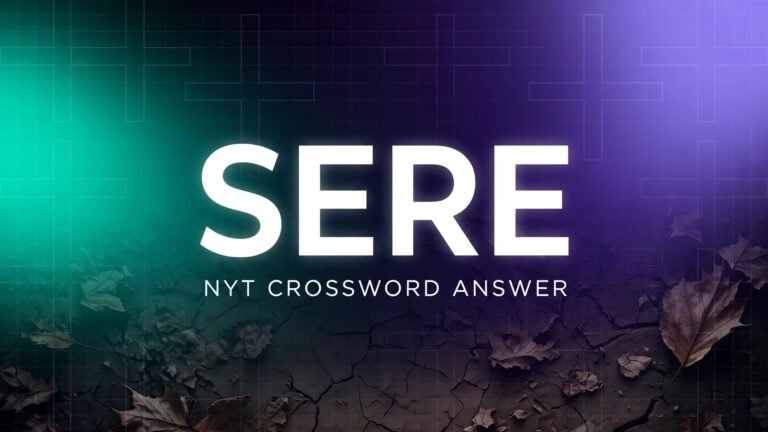 SERE NYT crossword answer to 'Withered, climate-wise' clue on crossword grid