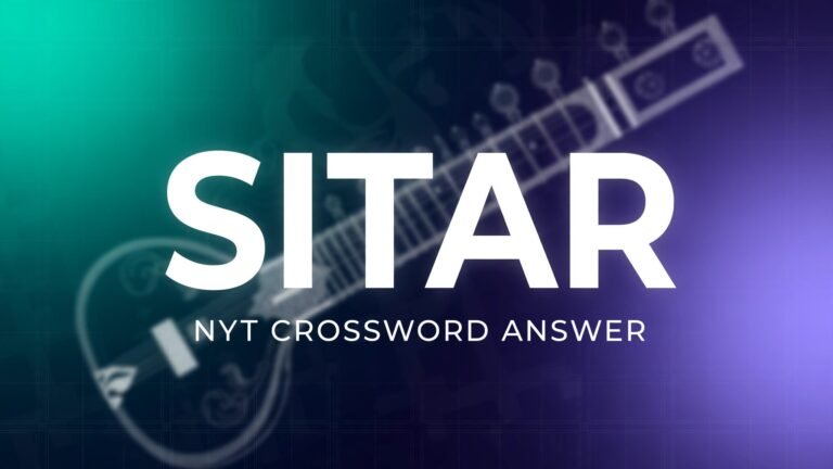 SITAR NYT crossword answer to 'Indian lute' clue with Indian instrument theme